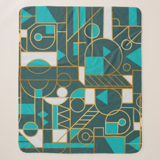 Couverture Sherpa Retro géométrique : Poster minimaliste.