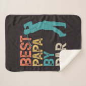 Couverture Sherpa Retro Golfer - Meilleur Papa Par Par (Devant (Horizontal))