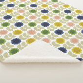 Couverture Sherpa Retro Groovy Summer Flowers Stems (3/4)