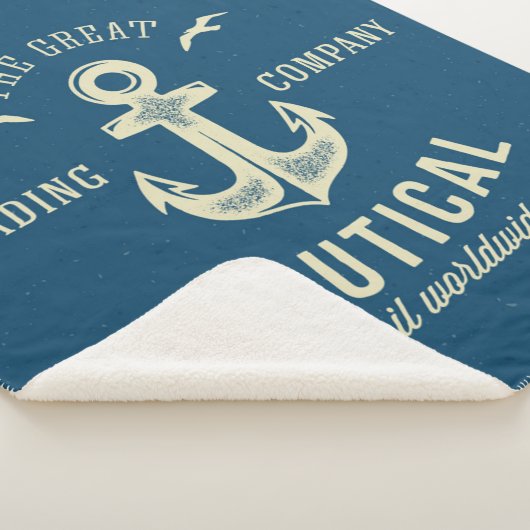 Couverture Sherpa Rétro logo nautique (3/4)