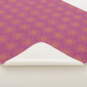 Couverture Sherpa Retro Mandala Boysenberry Sherpa Blanket (3 Taille