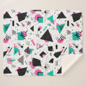 Couverture Sherpa Retro Memphis Geometric Pattern (Devant (Horizontal))