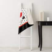Couverture Sherpa Retro Mid-Century Design Dame avec chien (En situation)