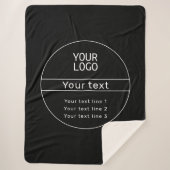 Couverture Sherpa Retro-Modern ajouter votre propre texte (Devant)