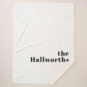 Couverture Sherpa Rétro Moderne Nom minimum ou Modèle d'entreprise (Devant)