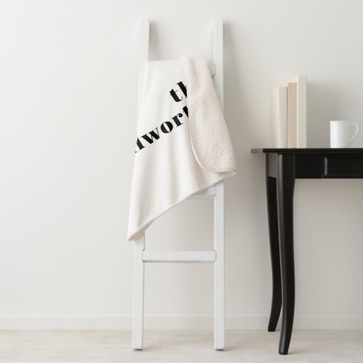 Couverture Sherpa Rétro Moderne Nom minimum ou Modèle d'entreprise (En situation)