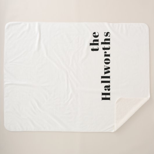 Couverture Sherpa Rétro Moderne Nom minimum ou Modèle d'entreprise (Devant (Horizontal))