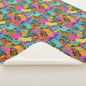 Couverture Sherpa Rétro motif animal de silhouettes (3/4)