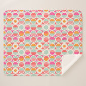 Couverture Sherpa Rétro motif de cercle de roses indien (Devant (Horizontal))