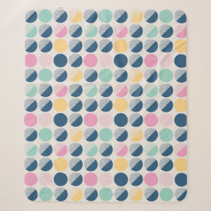 Couverture Sherpa Rétro motif de demi-cercle