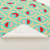 Couverture Sherpa Rétro motif géométrique (3/4)