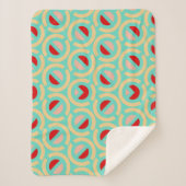 Couverture Sherpa Rétro motif géométrique (Devant)