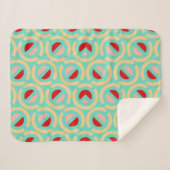 Couverture Sherpa Rétro motif géométrique (Devant (Horizontal))