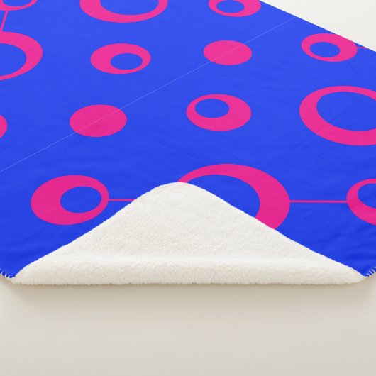 Couverture Sherpa Rétro motif géométrique (3/4)