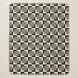 Couverture Sherpa Rétro motif noir et bronzage