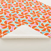 Couverture Sherpa Rétro motif orange de cale (3/4)