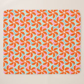 Couverture Sherpa Rétro motif orange de cale (Devant (Horizontal))