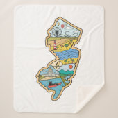 Couverture Sherpa Retro New Jersey Cape May Atlantic City Souvenir (Devant)