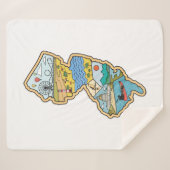 Couverture Sherpa Retro New Jersey Cape May Atlantic City Souvenir (Devant (Horizontal))