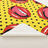 Couverture Sherpa Retro Pop Art : Badges de patchs de dessin (3/4)