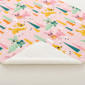 Couverture Sherpa Retro Reindeer Wonderland Motif de vacances (3/4)