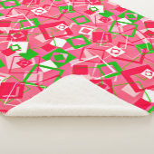 Couverture Sherpa Retro Squares Pattern (3/4)