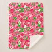 Couverture Sherpa Retro Squares Pattern (Devant)