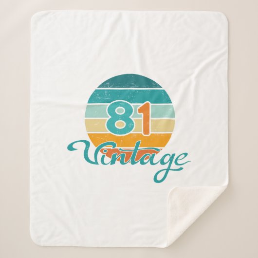 Couverture Sherpa Retro Sunset 81 Vintage Distressed (Devant)