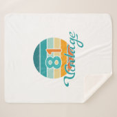 Couverture Sherpa Retro Sunset 81 Vintage Distressed (Devant (Horizontal))