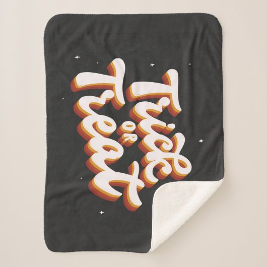 Couverture Sherpa Retro Trick ou Treat (Devant)