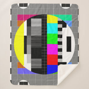 Couverture Sherpa Retro TV pas d'illustration de signal.