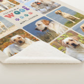 Couverture Sherpa Retro Vous M'Avez Eu WOOF Custom 11 Photo Collage  (3/4)