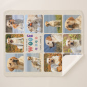 Couverture Sherpa Retro Vous M'Avez Eu WOOF Custom 11 Photo Collage  (Devant (Horizontal))