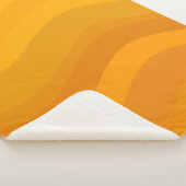 Couverture Sherpa Retro Wavy Motif Tons chauds et chauds (3/4)