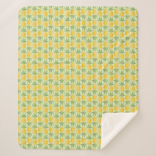 Couverture Sherpa Rétros ananas (Devant)