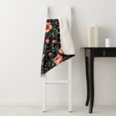 Couverture Sherpa Rêve floral noir (En situation)