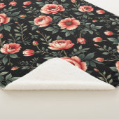 Couverture Sherpa Rêve floral noir (3/4)