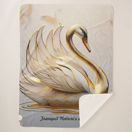 Couverture Sherpa "Réveil doux du cygne" (Devant)