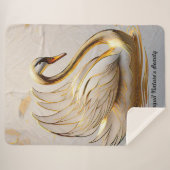 Couverture Sherpa "Réveil doux du cygne" (Devant (Horizontal))
