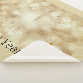 Couverture Sherpa Réveillon du Nouvel An avec lunettes de champagne (3/4)