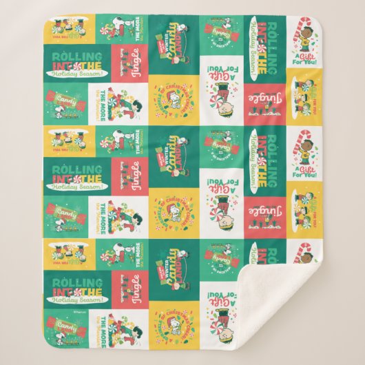 Couverture Sherpa Rêves de menthe à cacahuètes | Motif de vacances (Devant)