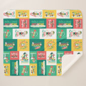 Couverture Sherpa Rêves de menthe à cacahuètes | Motif de vacances (Devant (Horizontal))