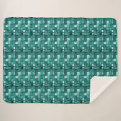 Couverture Sherpa Revêtement vert cool (Devant (Horizontal))