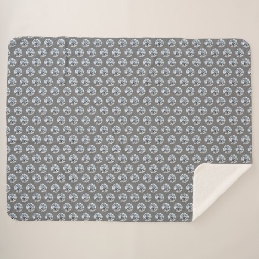 Couverture Sherpa Rhinestones gris bg (Devant (Horizontal))