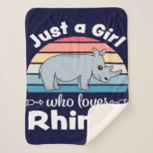Couverture Sherpa Rhino Blanket Throw Animaux | Idée cadeau mignonne (Devant)