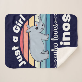 Couverture Sherpa Rhino Blanket Throw Animaux | Idée cadeau mignonne