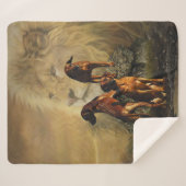 Couverture Sherpa Rhodesian Ridgeback avec Lion (Devant (Horizontal))