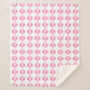 Couverture Sherpa Ribbon de sensibilisation au cancer du sein Aquare