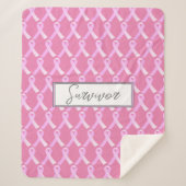 Couverture Sherpa Ribbon rose Cancer du sein Survivant Sherpa Blanke (Devant)