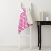 Couverture Sherpa Ribbon rose Cancer du sein Survivant Sherpa Blanke (En situation)